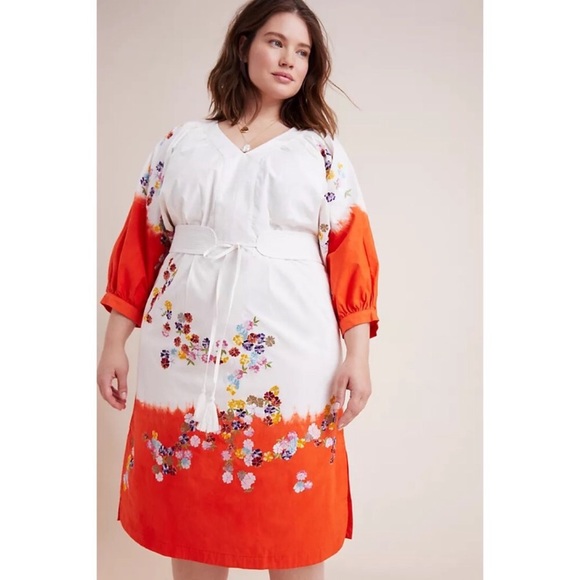 NWT ANTHROPOLOGIE CLEMENCE DIP DYED MINI DRESS - Picture 10 of 15